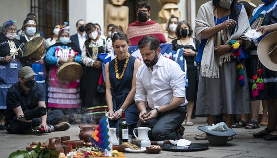 El Presidente Gabriel Boric Font participa de rogativa con pueblos originarios