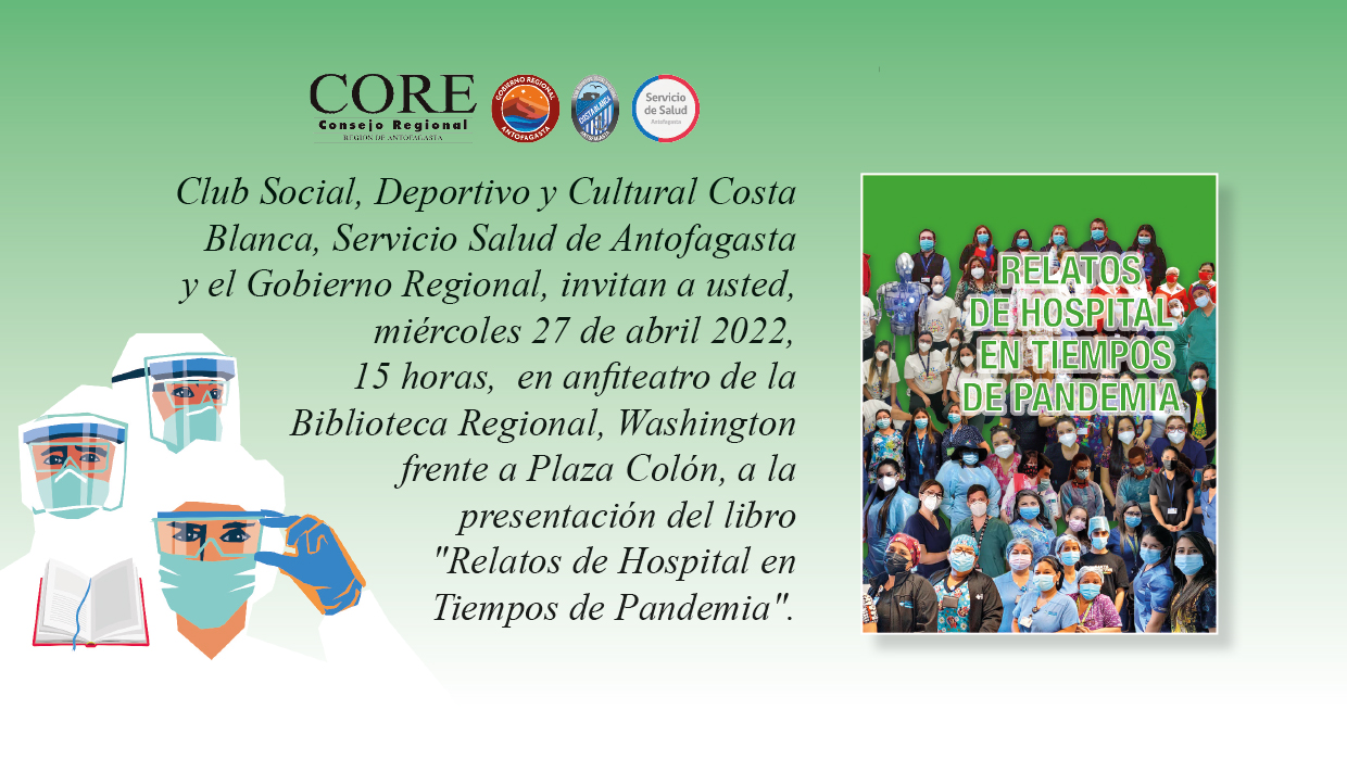 Fijan fecha de presentación del libro “Relatos de Hospital en Tiempos de Pandemia”￼