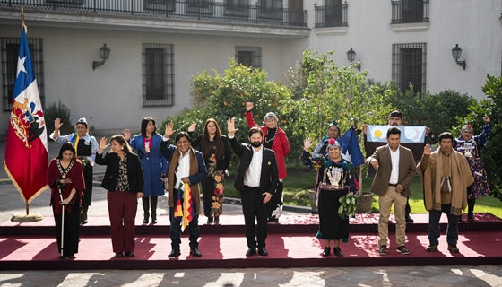 Presidente Boric Font se reunió con el Consejo Nacional de la Corporación Nacional de Desarrollo Indígena