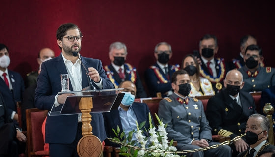 Presidente Gabriel Boric participa del 160 Aniversario de la Gran Logia de Chile