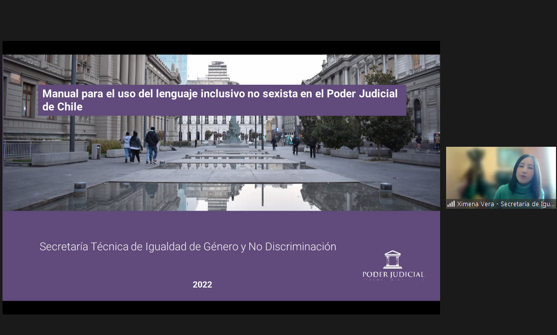 Corte de Iquique y Secretaría Técnica de Igualdad de Género y no discriminación organizan charla sobre lenguaje inclusivo no sexista en el Poder Judicial