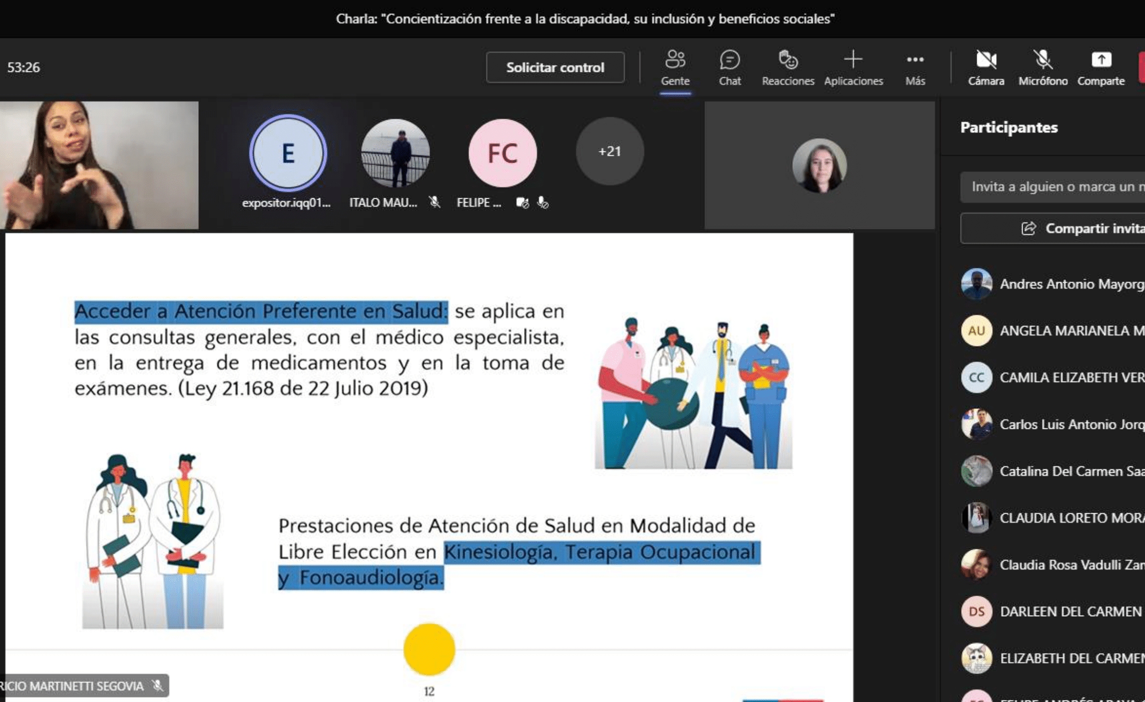 Santo Tomás y Senadis imparten charla informativa sobre discapacidad, inclusión y beneficios sociales￼