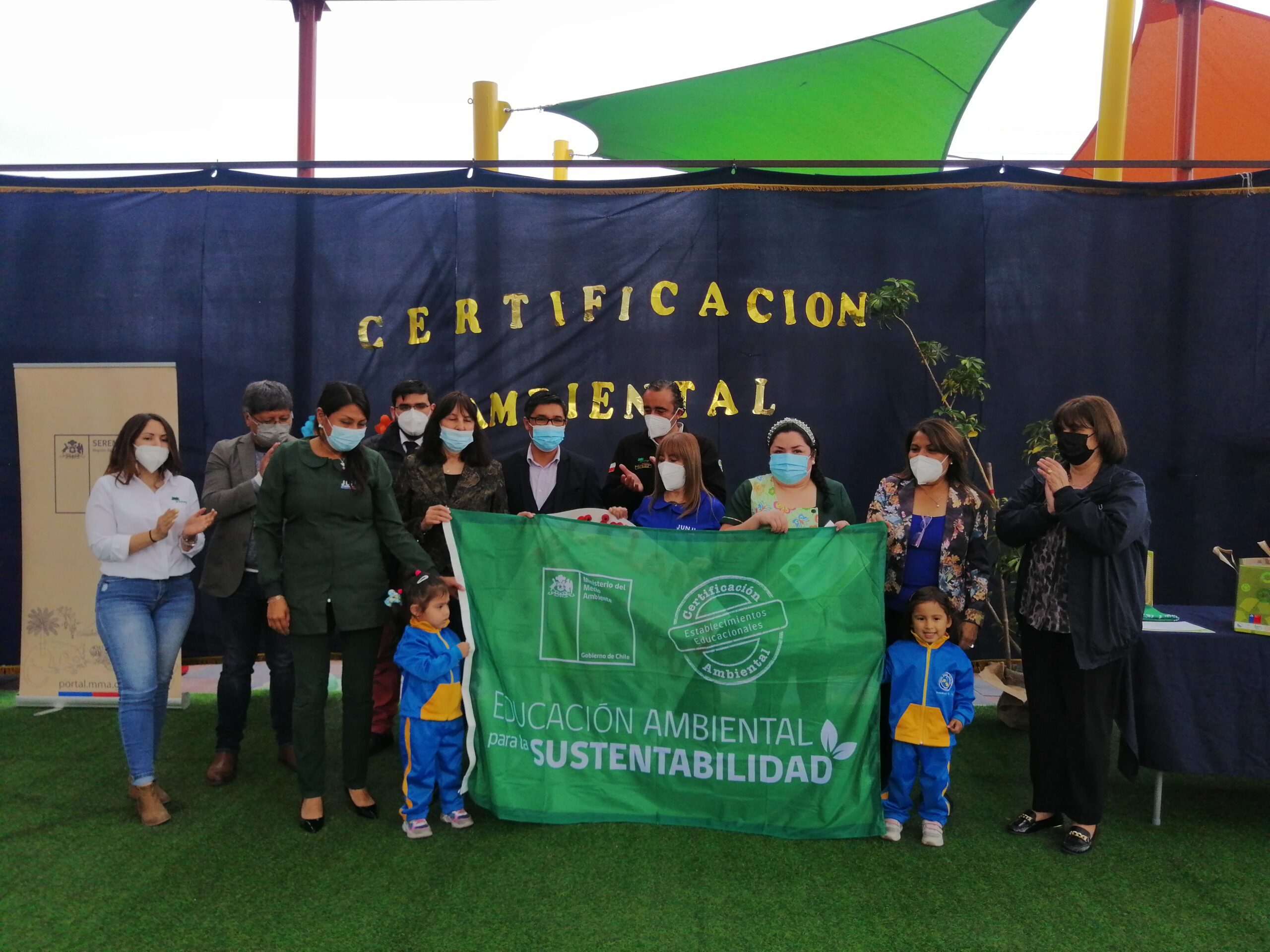 Cuatro jardines de JUNJI recién certificación ambiental: Párvulos compartieron experiencias pedagógicas de cómo cuidan el planeta
