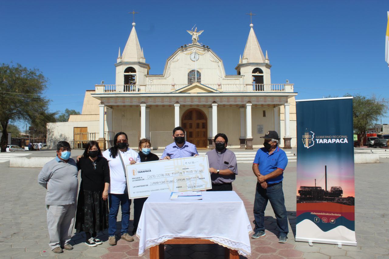 Gobernador Carvajal entregó recursos para renovar el sistema de audio del Santuario de La Tirana