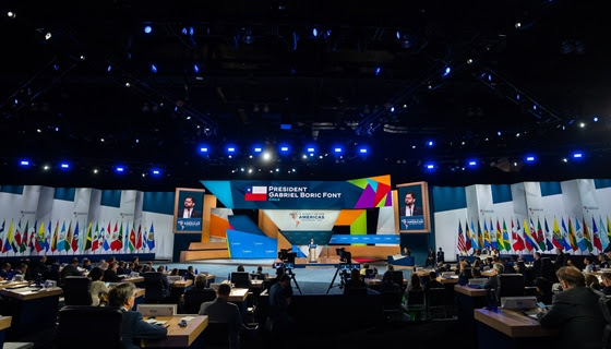 Presidente de la República Gabriel Boric Font interviene en la segunda sesión plenaria la IX Cumbre de las Américas