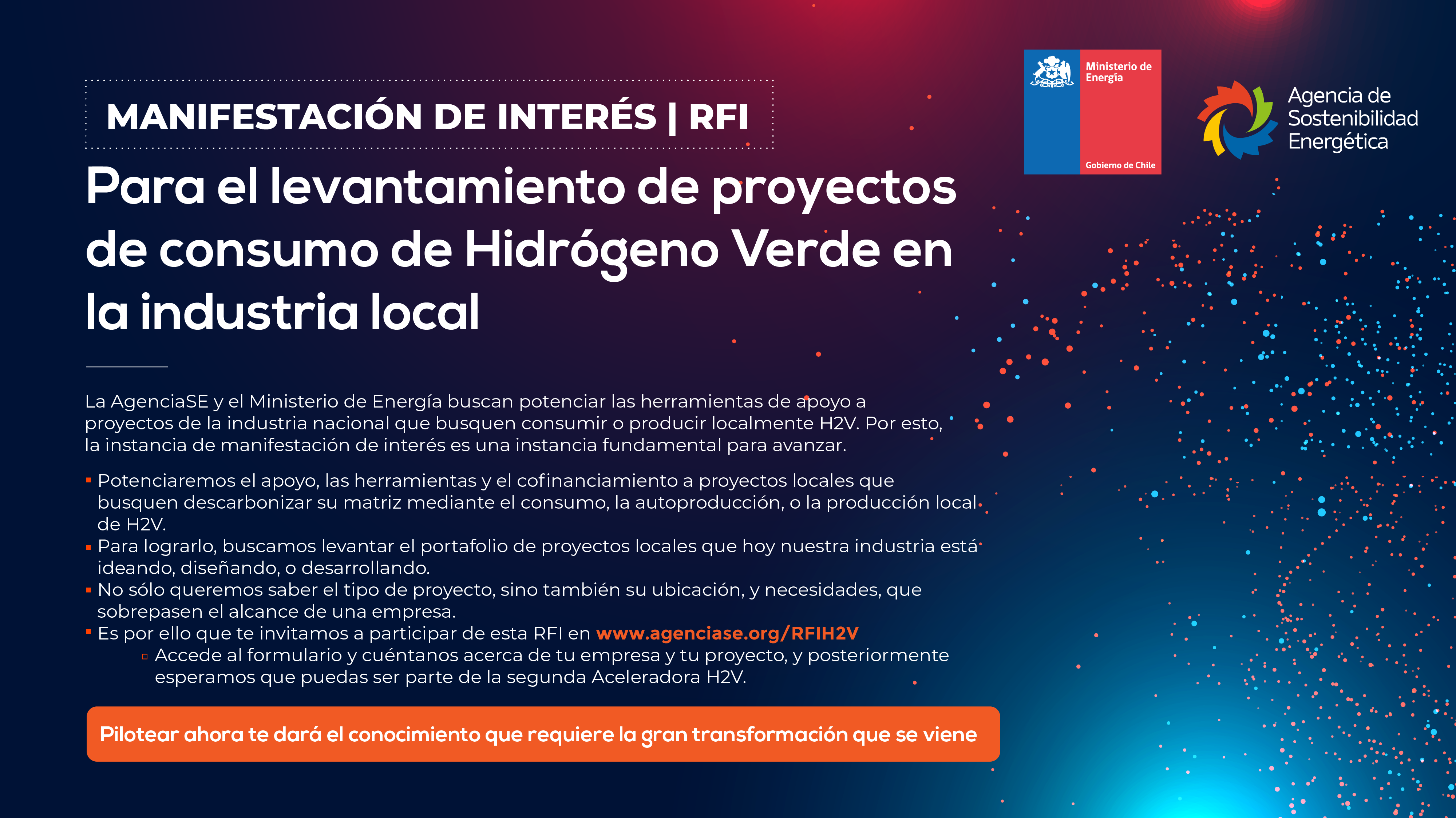 Ministerio de Energía llama a participar en la consulta pública RFI y Aceleradora H2V 