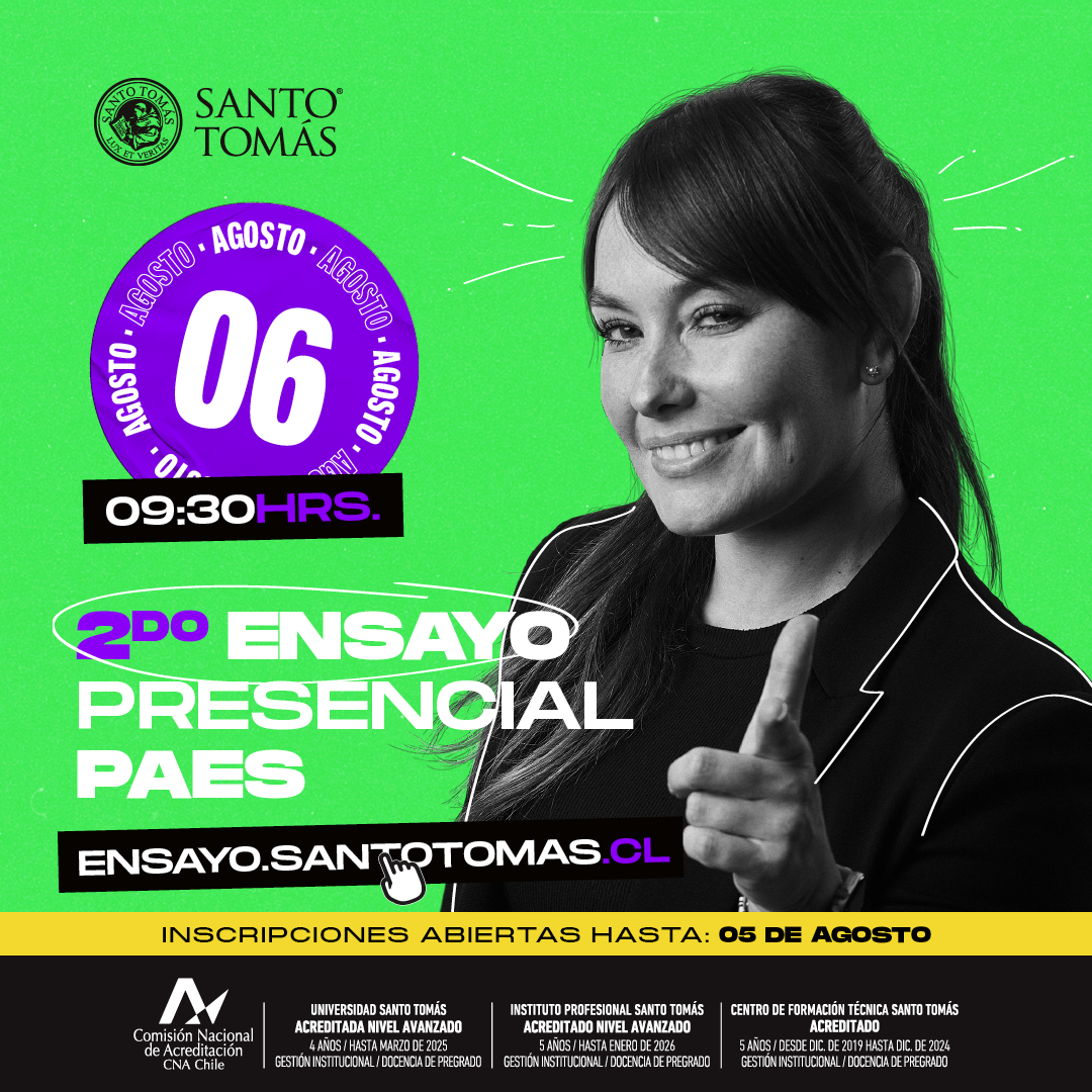 Universidad Santo Tomás sede Iquique realizará segundo Ensayo PAES￼