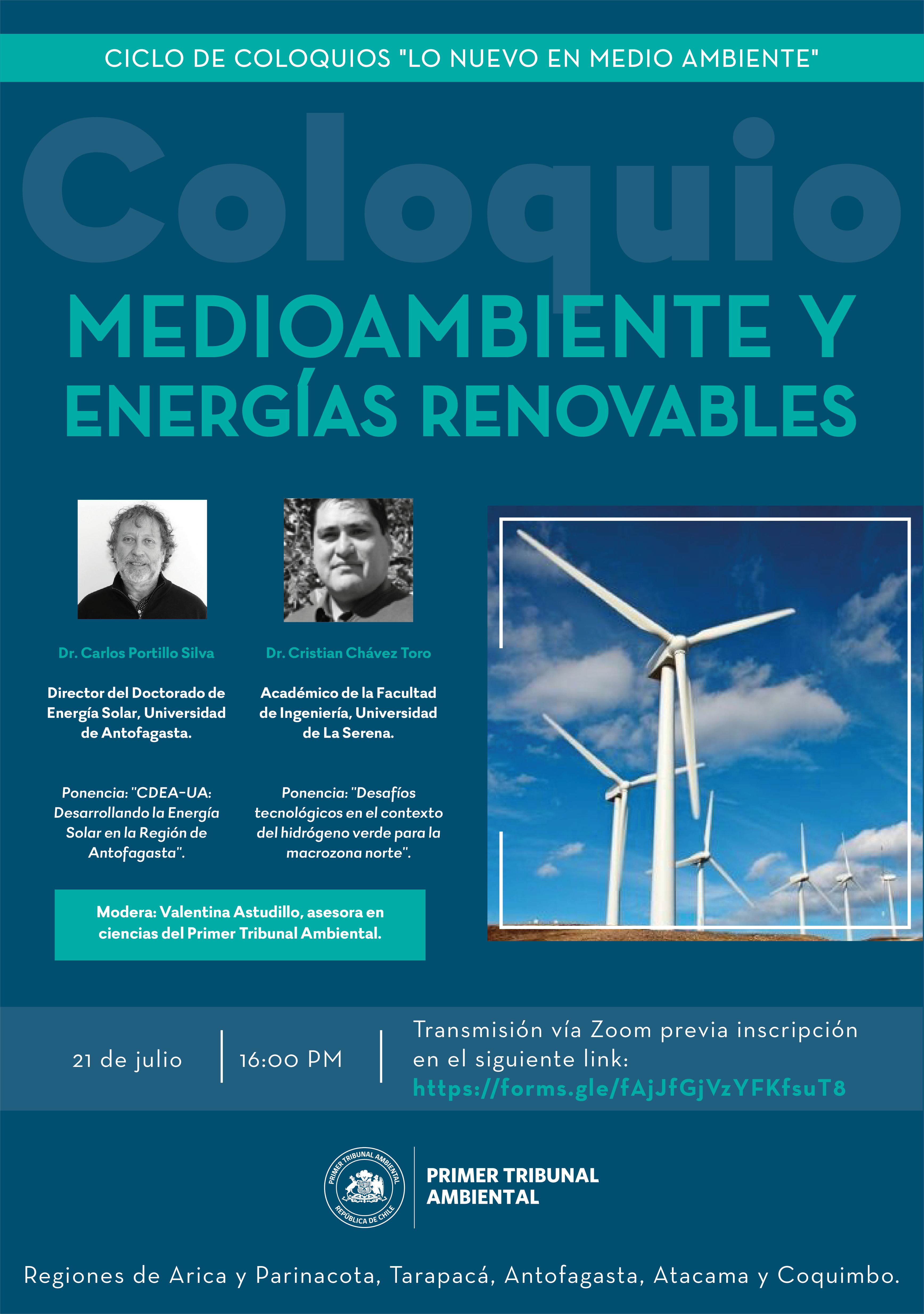 Tercer coloquio de Primer Tribunal Ambiental abordará alcances del hidrógeno verde y energía solar￼