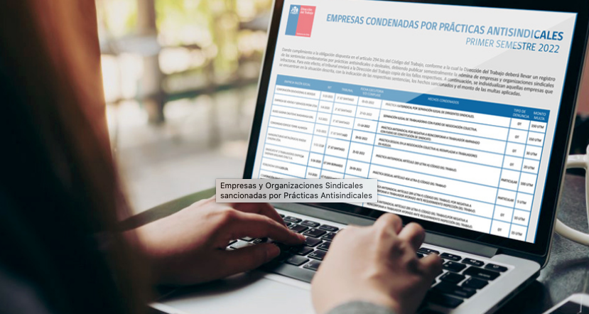 Dirección del Trabajo divulgó lista con 16 condenas judiciales por prácticas antisindicales durante el primer semestre del año