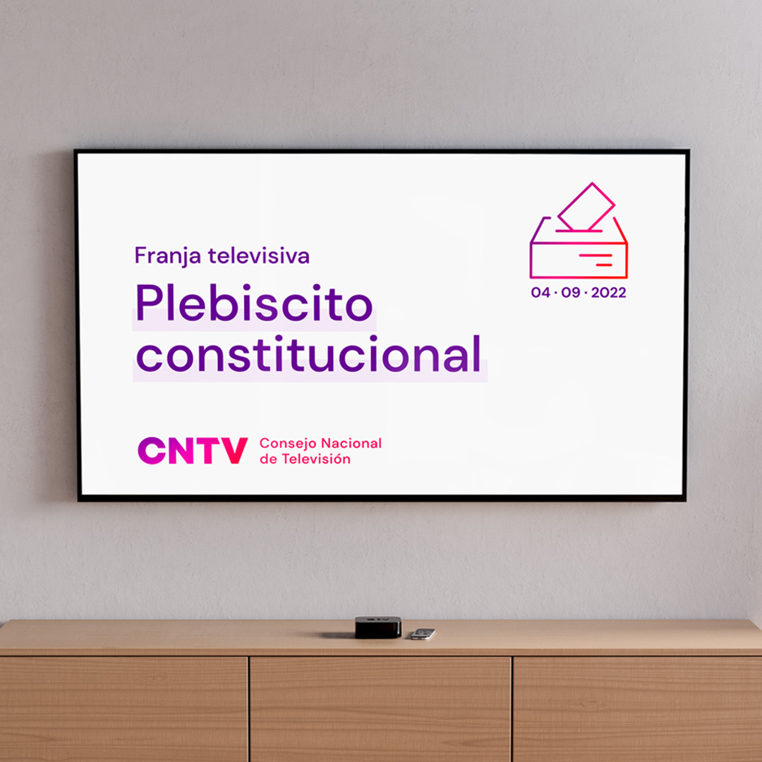 CNTV informa repartición de los tiempos en la franja del plebiscito  
