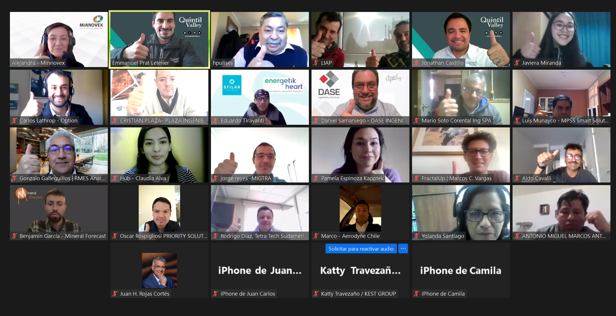 Agencia de innovación Quintil Valley junto a Minnovex ejecutó el primer networking binacional entre Chile y Perú para proveedores mineros