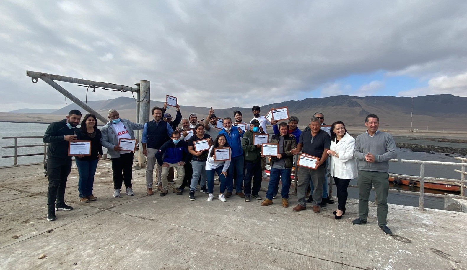 Diecisiete pescadores de Caleta Caramucho reciben certificación en soldadura
