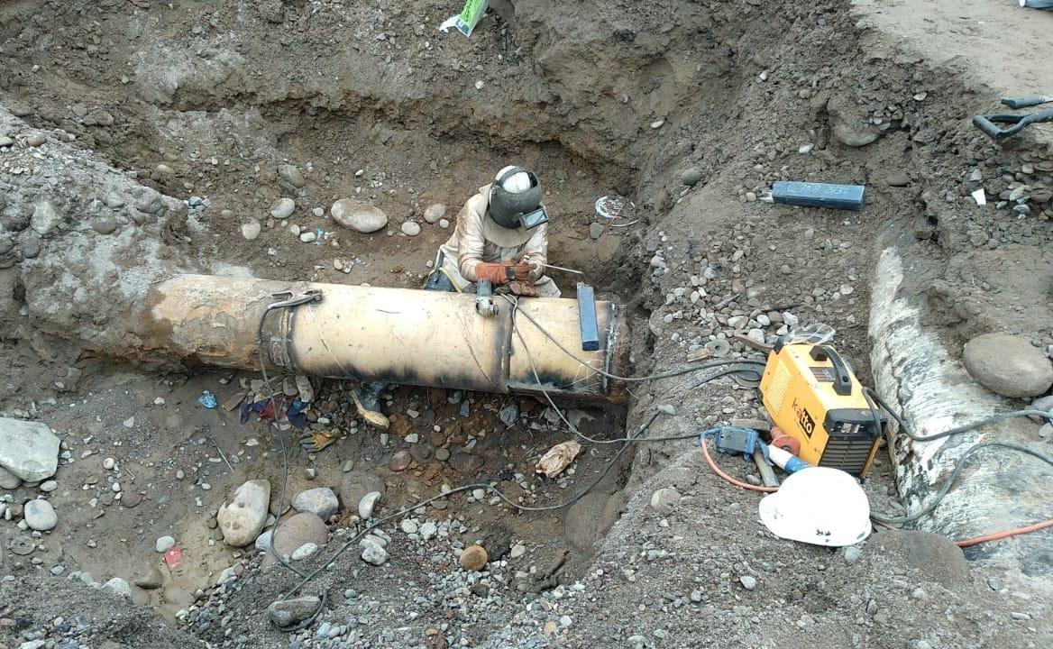 Aguas del Altiplano finaliza reparación de aducción Pago de Gomez – Chuño luego de falla generada por terceros