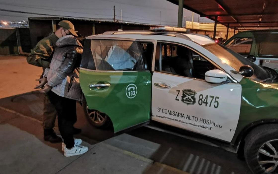 Detenido por porte de arma de fuego y munición en Alto Hospicio