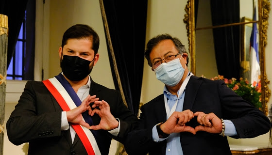 Presidente Boric participa de la transmisión de Mando Presidencial Colombia 2022