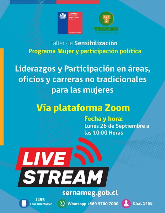 Invitan a taller sobre liderazgo y participación femenina en áreas no tradicionales en Tarapacá