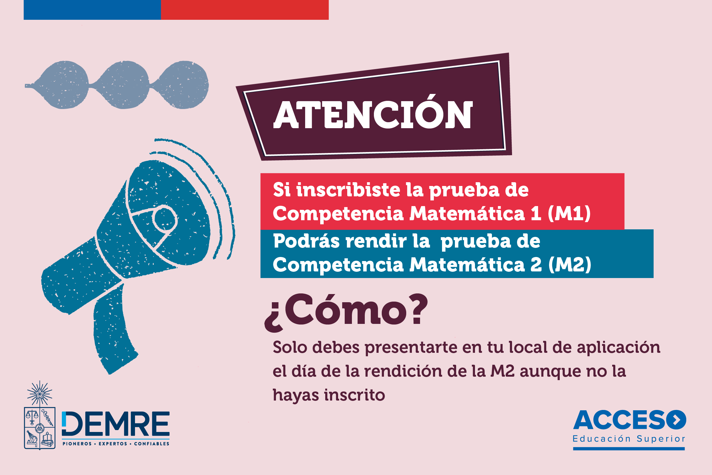 PAES: Postulantes que rendirán la prueba de Matemática 1, podrán dar también la de Matemática 2 sin haberla inscrito