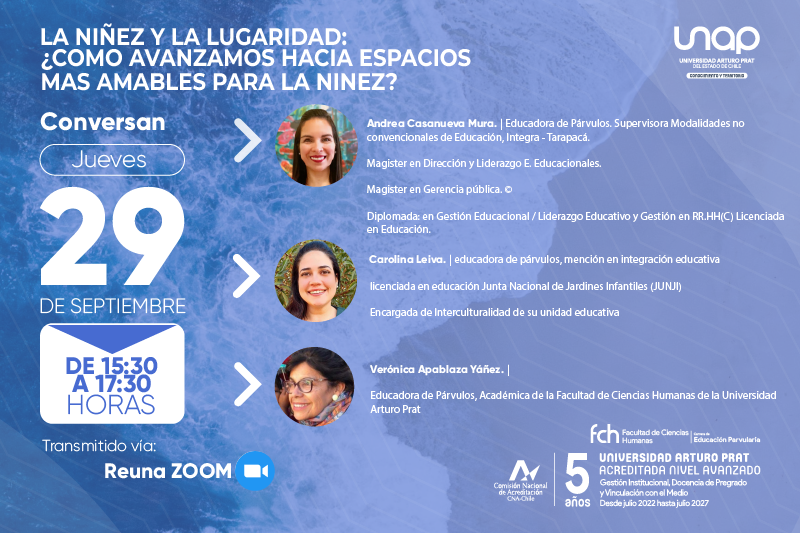 UNAP realizará conversatorio sobre cómo avanzar a espacios más amables para la niñez 