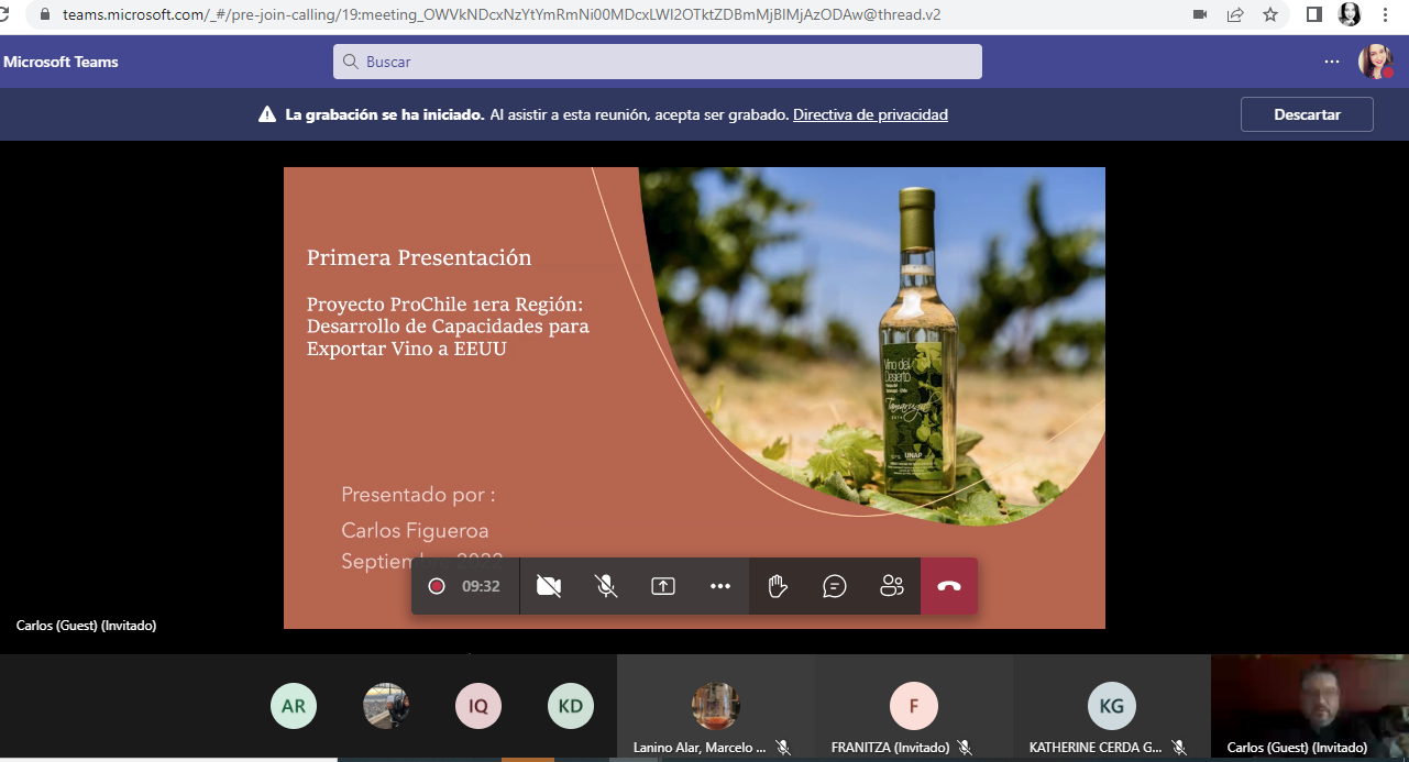 Prochile Tarapacá brinda apoyo en asesoría comercial exportable a Vino del Desierto