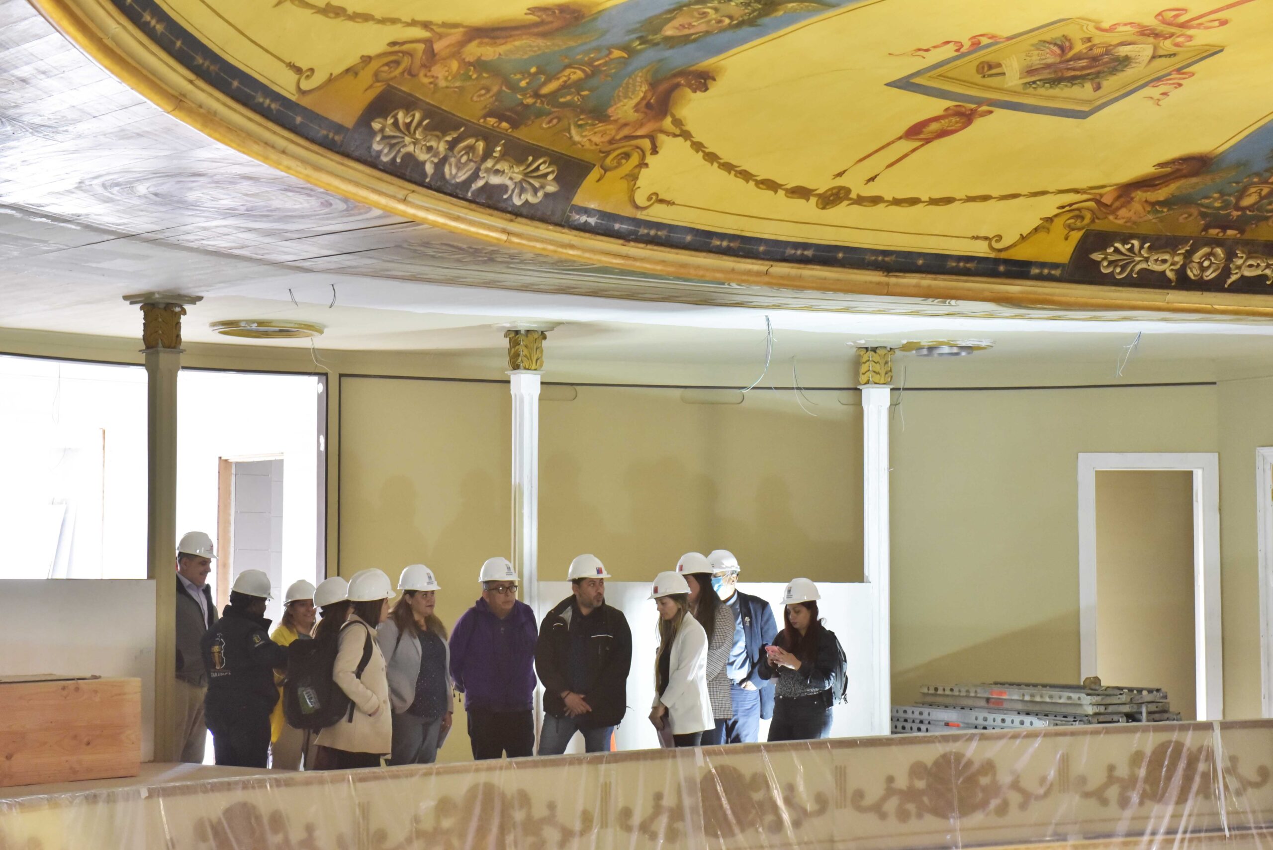 Cores inspeccionaron avances de las obras de recuperación del Teatro Municipal de Iquique￼