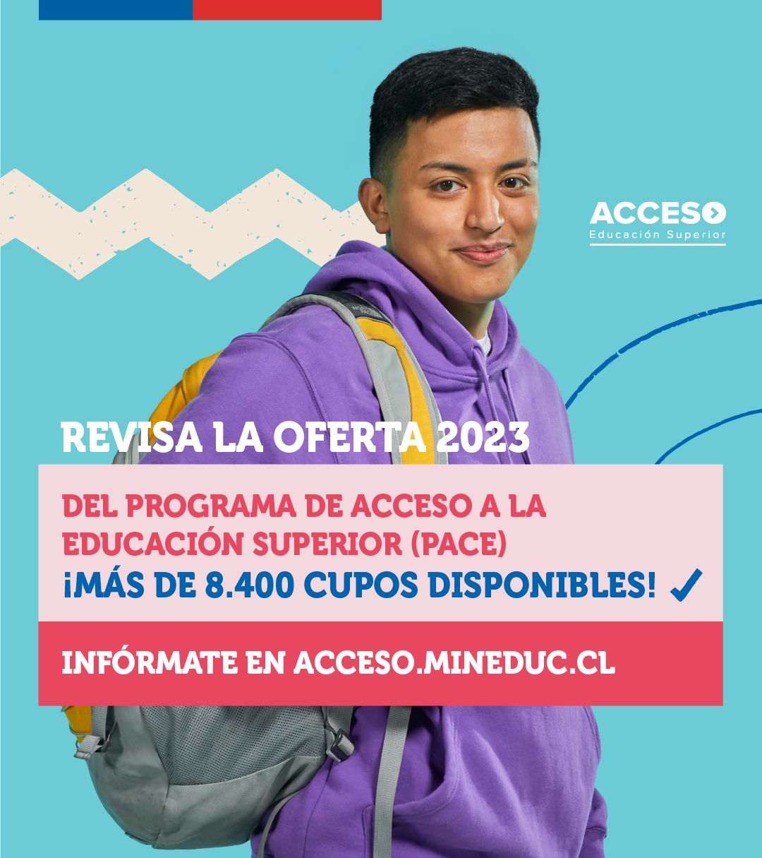 Mineduc publica oferta académica del Programa de Acceso a la Educación Superior (PACE), con más de 8 mil cupos para entrar a la universidad￼