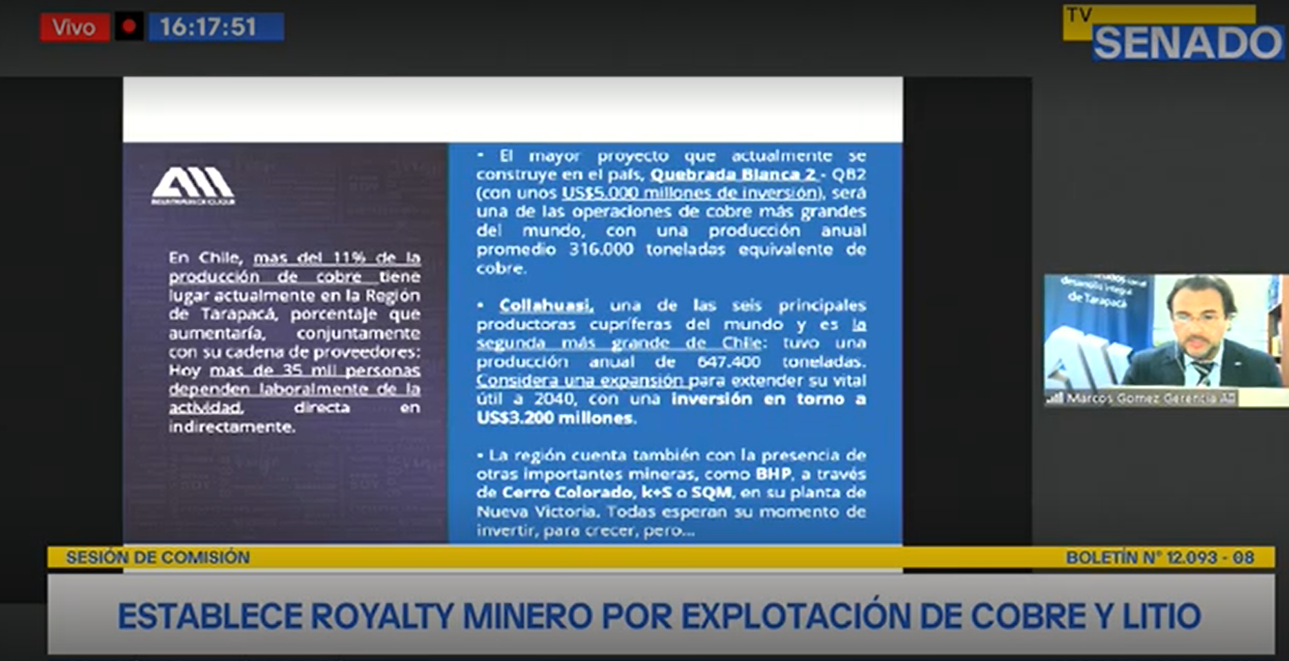Marcos Gómez, gerente general AII: “El Royalty ad valorem afectaría la competitividad y requiere de una mirada más regionalista”