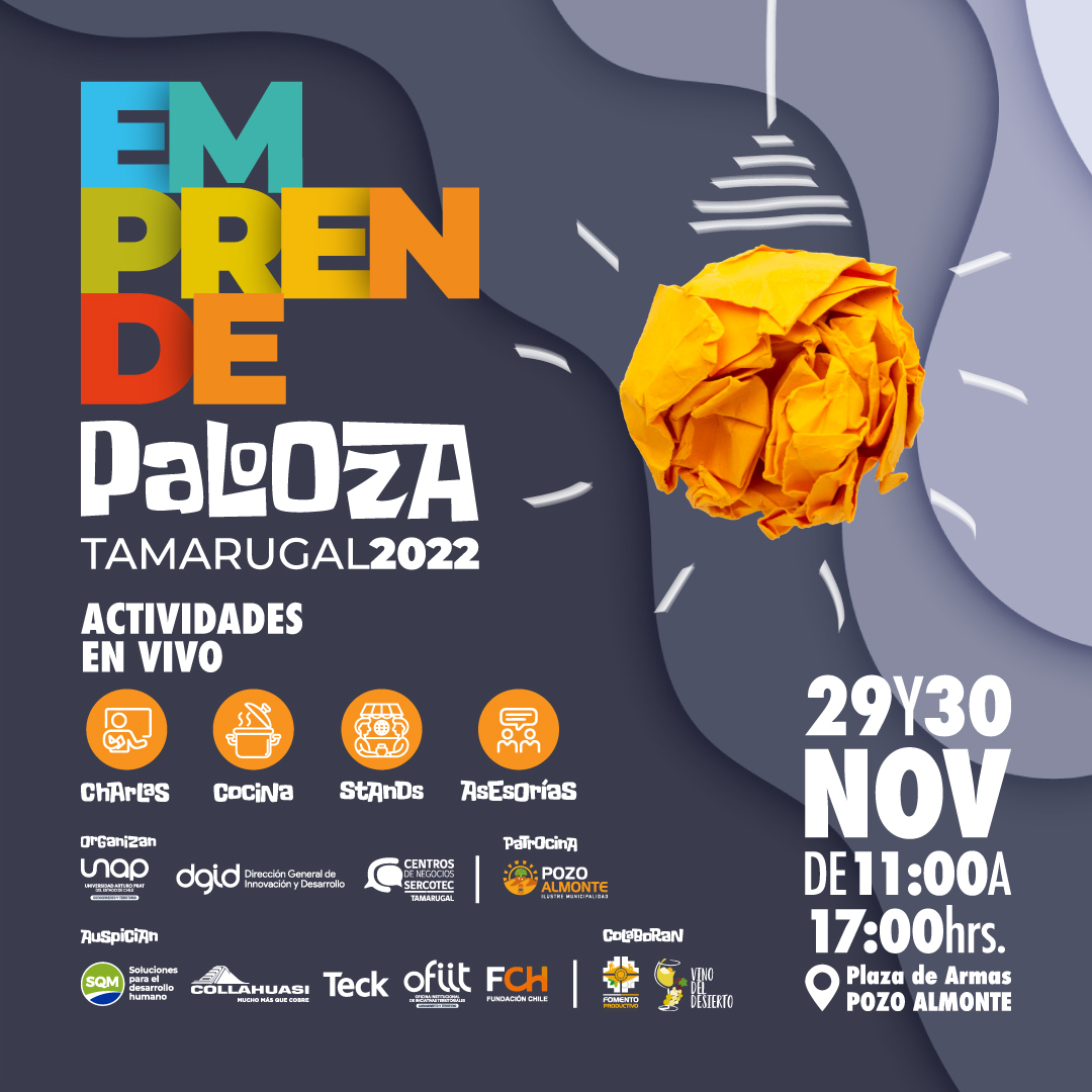 Centro de Negocios Tamarugal invita a participar de “Emprendepalooza”