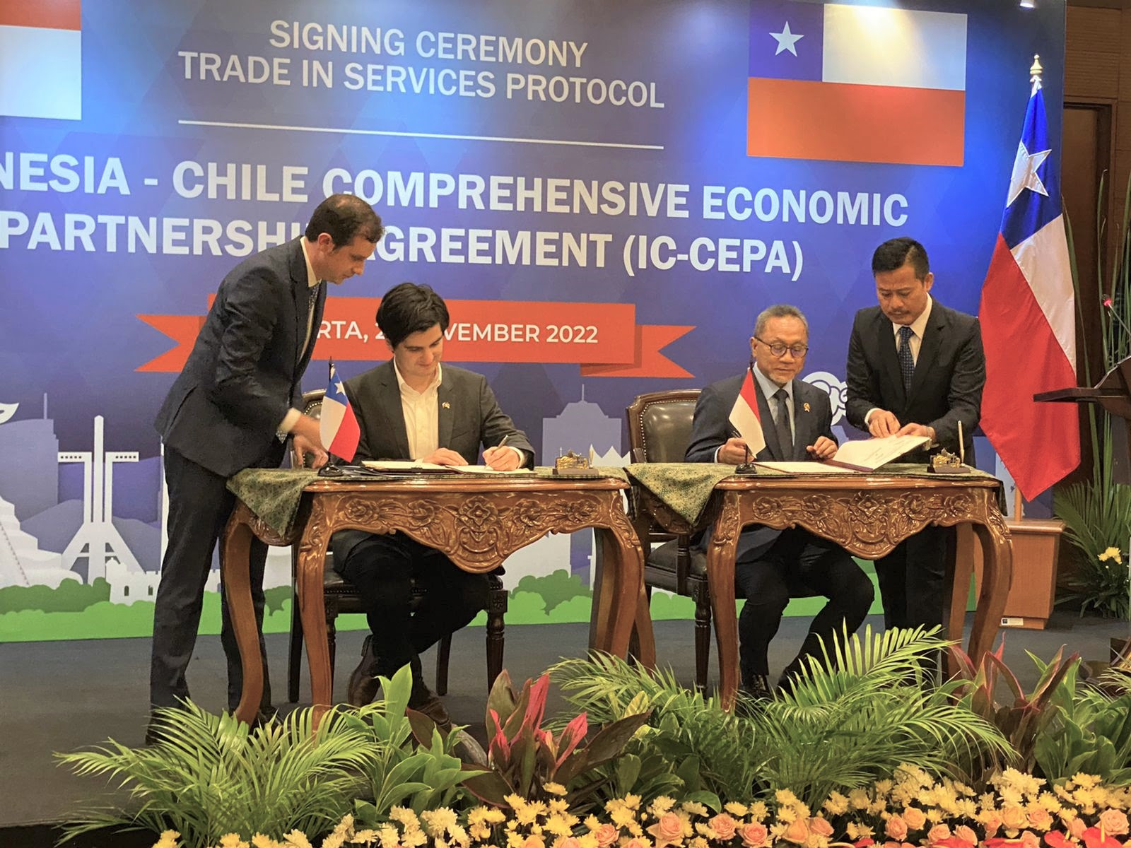 Se firma Protocolo Adicional sobre Comercio de Servicios al CEPA Chile-Indonesia