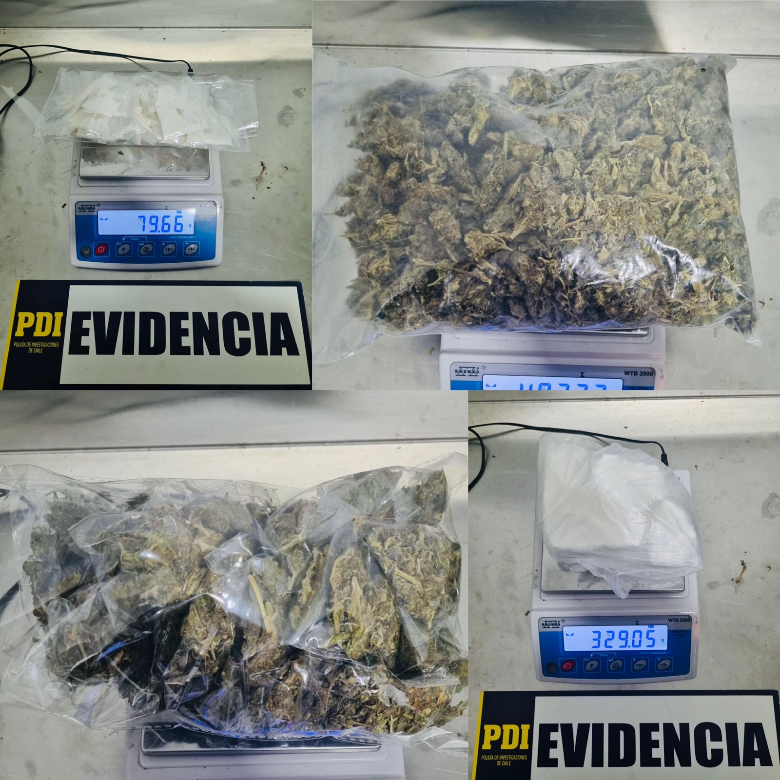 PDI incautó más de mil dosis de drogas en hostal