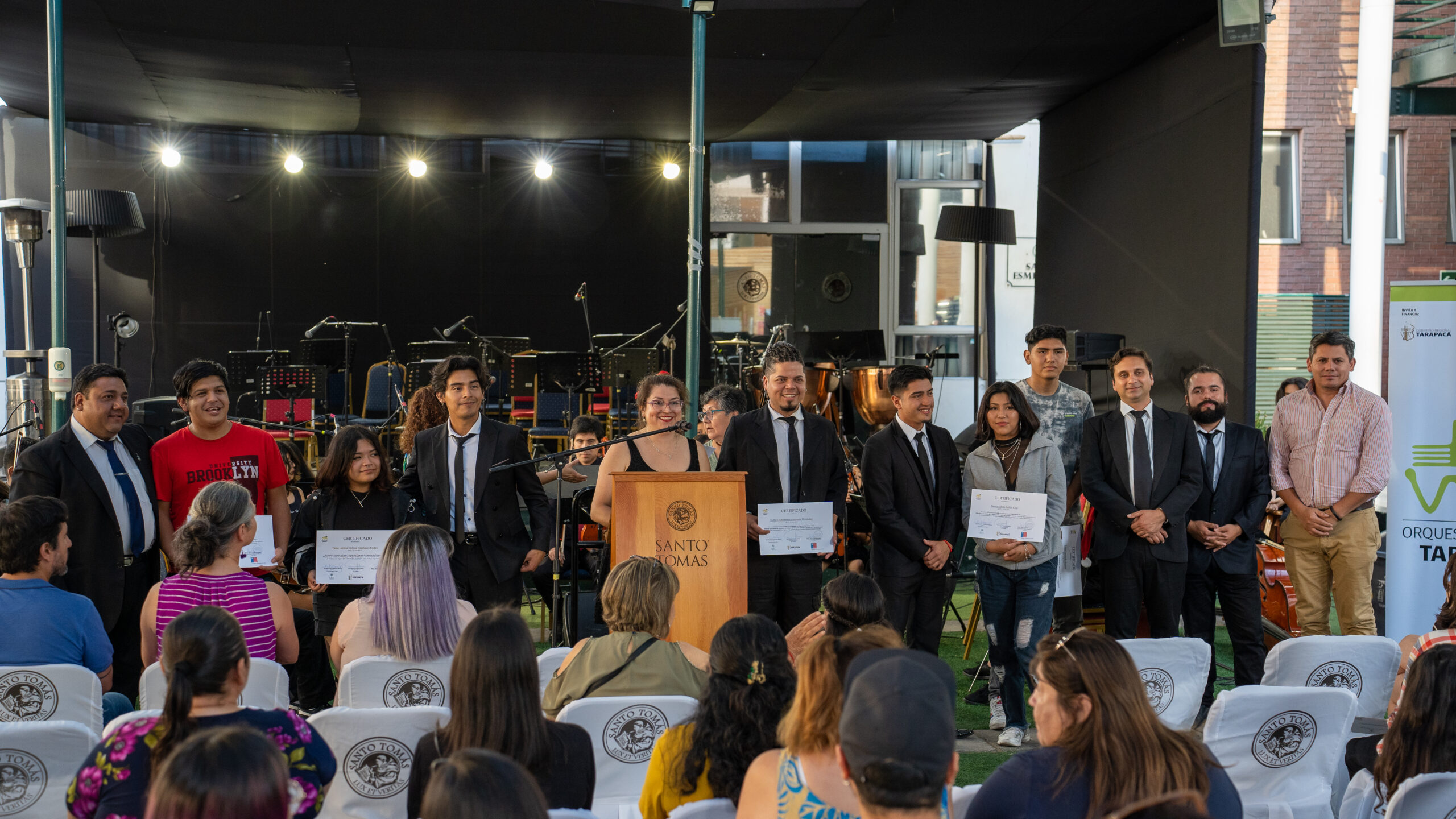 Estudiantes de música de la Orquesta Regional de Tarapacá recibieron sus certificados