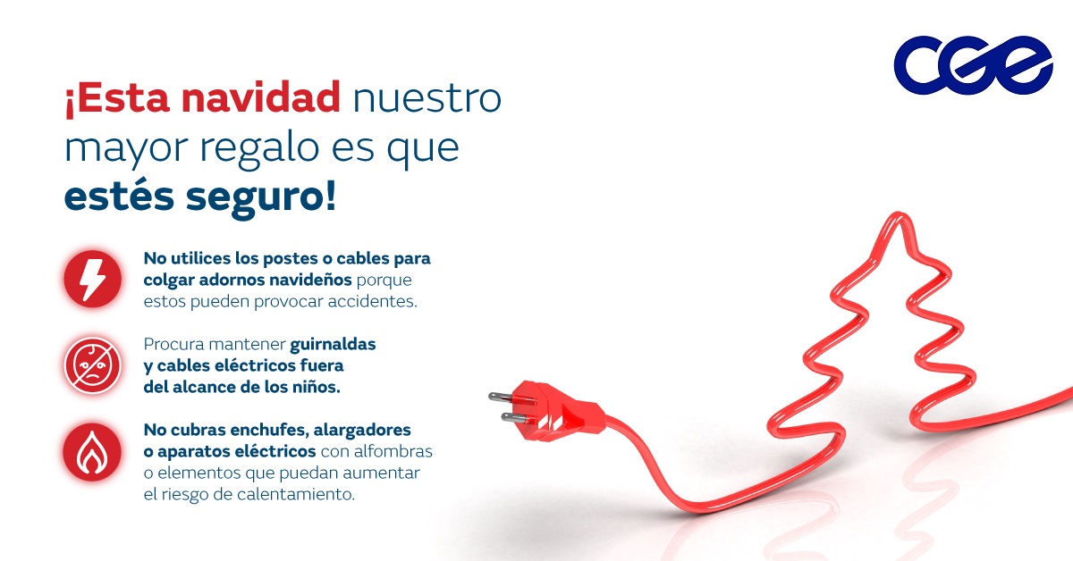 CGE realiza llamado para prevenir accidentes eléctricos durante las fiestas de fin de año 