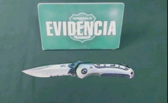Detenido por portar arma blanca en la vía pública