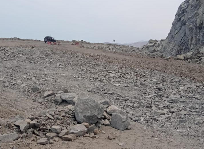 Tramo del camino costero al llegar a Tocopilla presenta un deterioro total, abandono y se constituye en un riesgo manifiesto