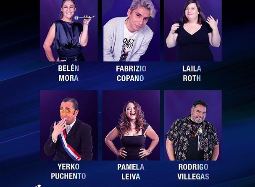 Belén Mora, Copano, Rodrigo Villegas, Pamela Leiva, Laila Roth y Yerko Puchento en la parrilla para enfrentar al “monstruo” en el Festival de Viña del Mar