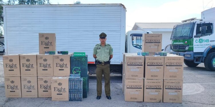 Carabineros incauta más de un millón 830 mil cigarrillos de contrabando