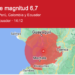 Fuerte sismo de 6.5 se registró esta tarde en varias provincias de Ecuador