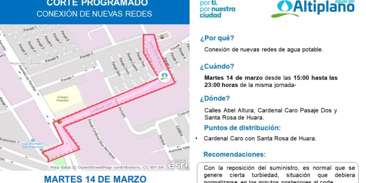 Aguas del Altiplano realizará la conexión de nuevas redes en Alto Hospicio