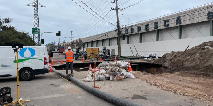 Avanzan preparativos para reparación de colector en sector Zofri