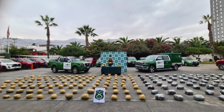 En frontera Carabineros incauta más de 257 kilos de drogas