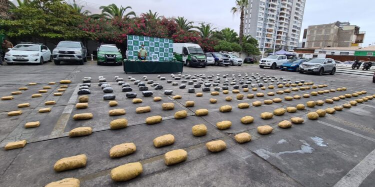 Carabineros incautó cerca de 250 kilos de drogas este fin de semana