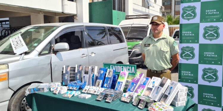 Carabineros incauta más de mil cajetillas de cigarrillos de contrabando