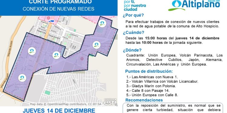 Aguas del Altiplano realizará la conexión de nuevos clientes a la red de agua potable