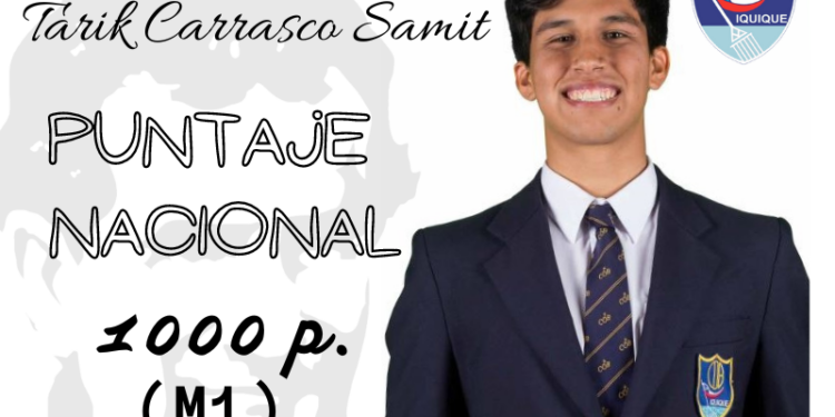 Estudiante del Colegio Salesiano de Iquique obtuvo puntaje nacional en la PAES