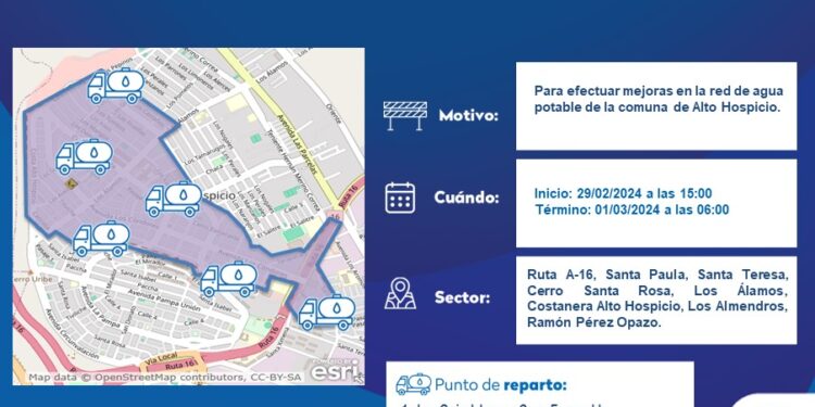 Aguas del Altiplano realizará mejoras en la red de agua potable de la comuna de Alto Hospicio