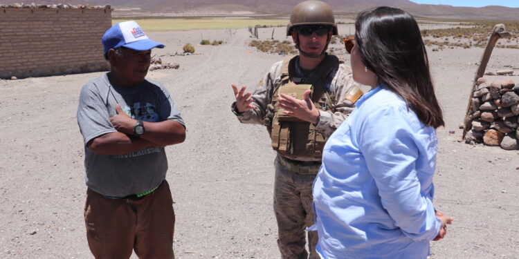 Delegada presidencial del Tamarugal recorrió sectores fronterizos en Colchane