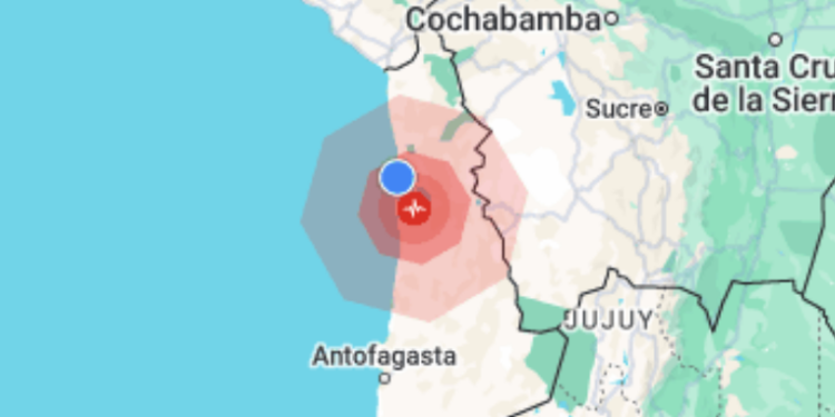 Sismo de mediana intensidad en las regiones de Arica y Parinacota y Tarapacá