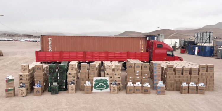 Carabineros incautó cerca de 540 mil cigarrillos de contrabando
