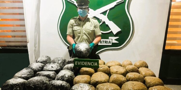 Conductor es sorprendido transportando más de 34 kilos de drogas