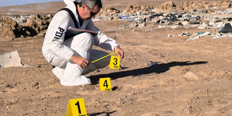 PDI Tarapacá investiga hallazgo de cuerpo, el cual presenta impactos balísticos