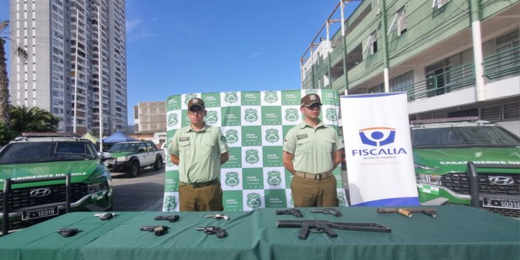 Carabineros de Tarapacá incautó 10 armas el pasado fin de semana